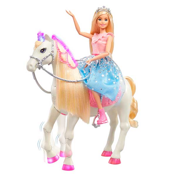 Barbie Caballo Prance Shimmer y Barbie Princesa - Imagen 2