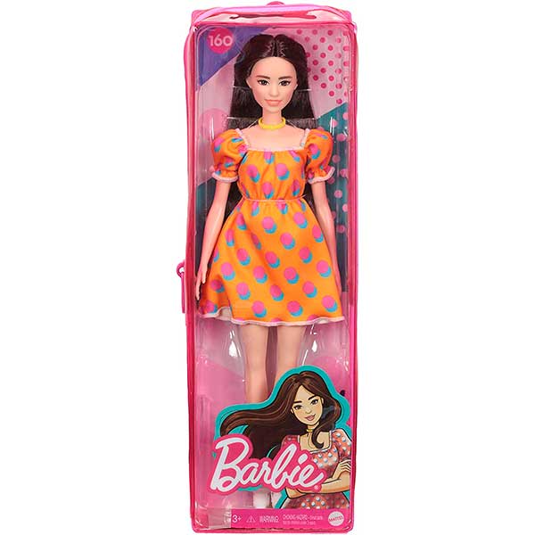 Boneca Barbie Fashionista Morena De Vestido Bolsa 157 Mattel em