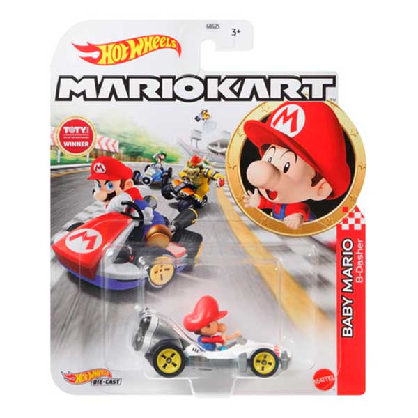 Hot Wheels Mario Bros Carro Baby Mario 1:64 - Imagem 1