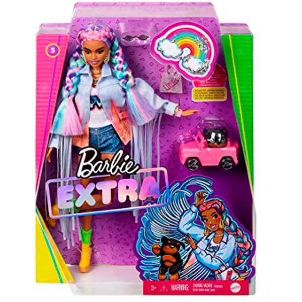 Barbie Extra Trenzas De Colores #5 - Imagen 3