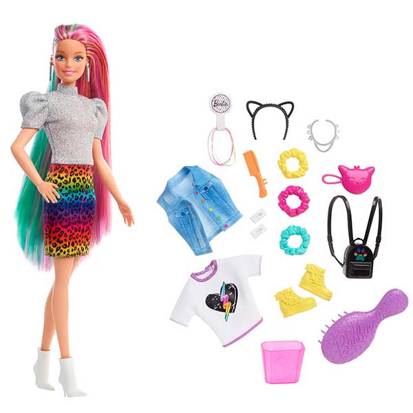 Barbie Muñeca Pelo Arcoiris - Imagen 3