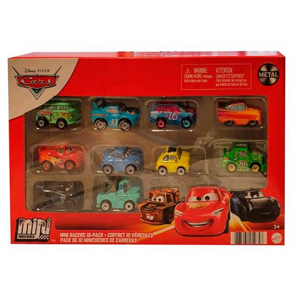 Disney Cars Racers Pack 10 Mini Coches - Imagen 1