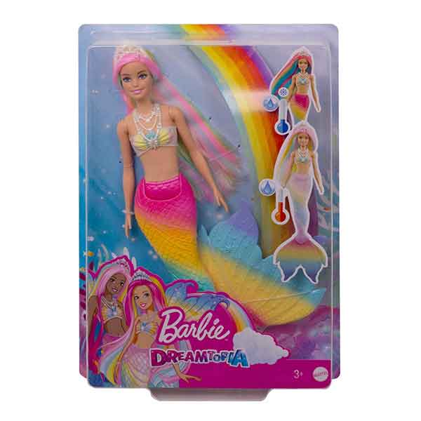 Barbie Muñeca Sirena Arcoiris Mágico - Imagen 4