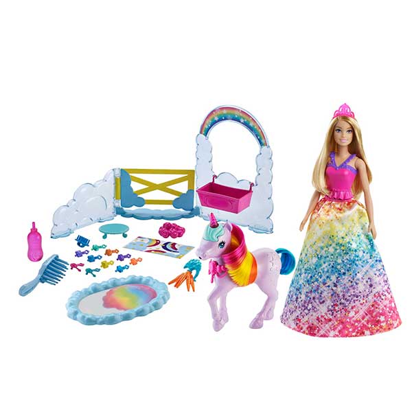 Barbie Dreamtopia Muñeca Princesa con Unicornio - Imagen 1