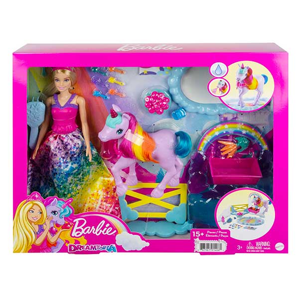 Barbie Dreamtopia Boneca princesa com unicórnio - Imagem 5