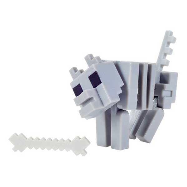 Minecraft Figura Skeleton Wolf 8cm - Imagem 1