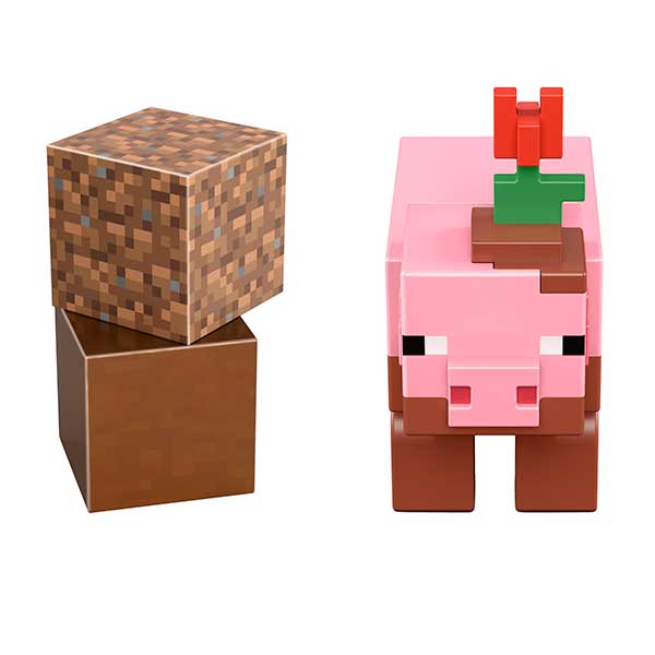 Minecraft Figura Muddy Pig 8cm - Imagem 1
