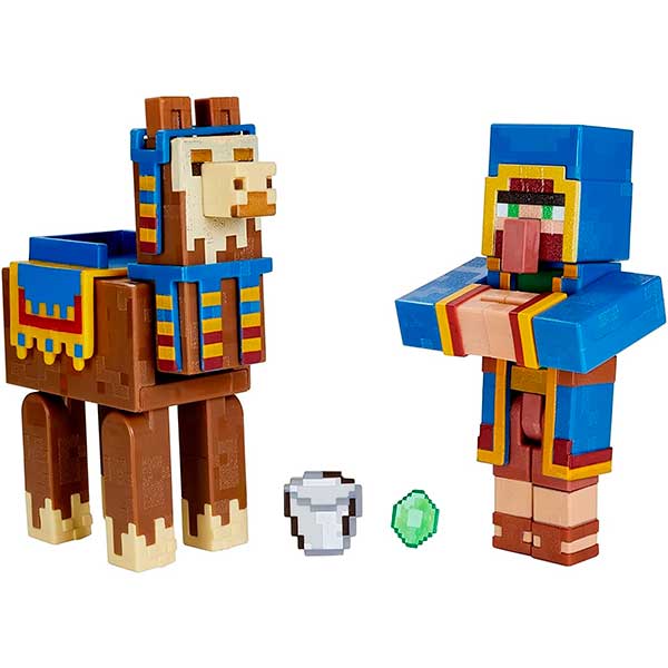Minecraft Pack 2 Figuras Articuladas Comandante e Llama - Imagem 1