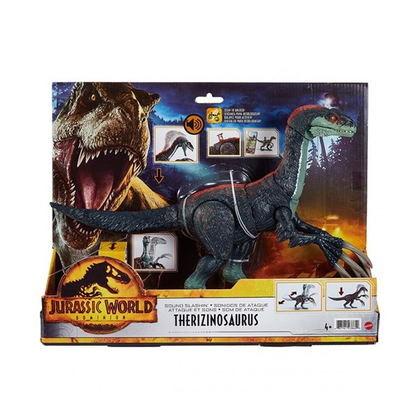 Jurassic World Figura Dinosaurio Slasher Therizinosaurus Escapista con sonido - Imagen 1