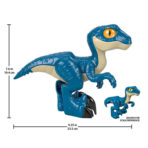 Imaginext Figura Dinosaurio Raptor XL 23cm - Imagen 3