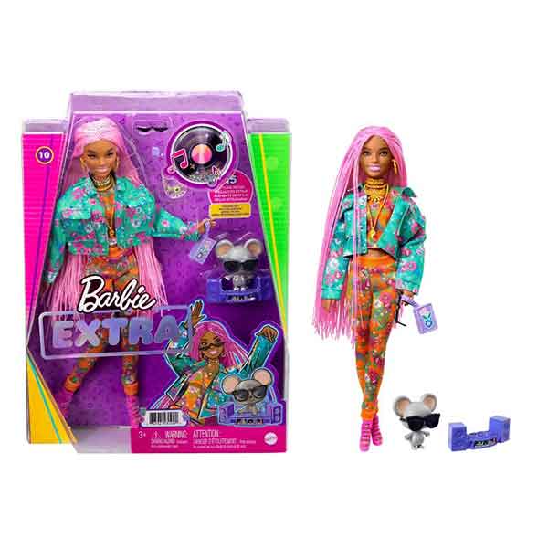 Barbie Extra Muñeca Pink Braids - Imagen 1