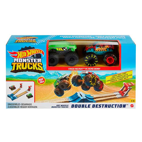 Hot Wheels Monster Trucks Doble Destrucción - Imagen 5