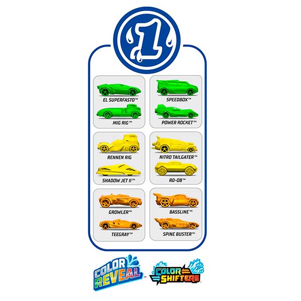 Hot Wheels Pack 2 Coches Color Reveal - Imagen 4