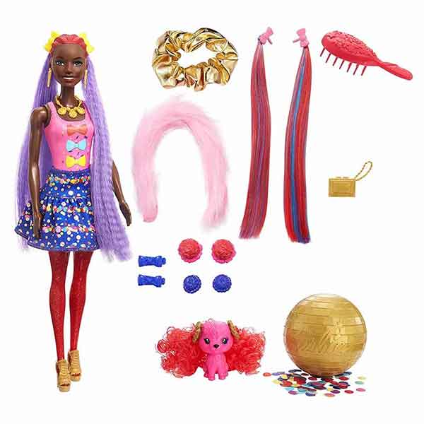 Barbie Muñeca Color Reveal Peinados Lazos - Imagen 1