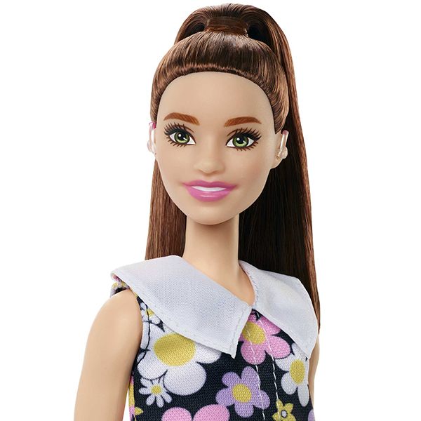 Barbie Fashionista Boneca vestido margaritas com aparelho auditivo - Imagem 2