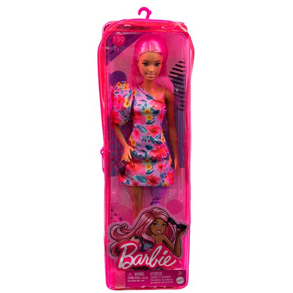 Barbie Fashionista Muñeca Vestido floral un hombro con pierna protésica - Imatge 6