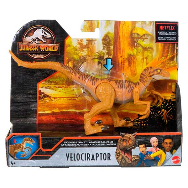 Jurassic World Figura Dinossauro Velociraptor Jumping - Imagem 2