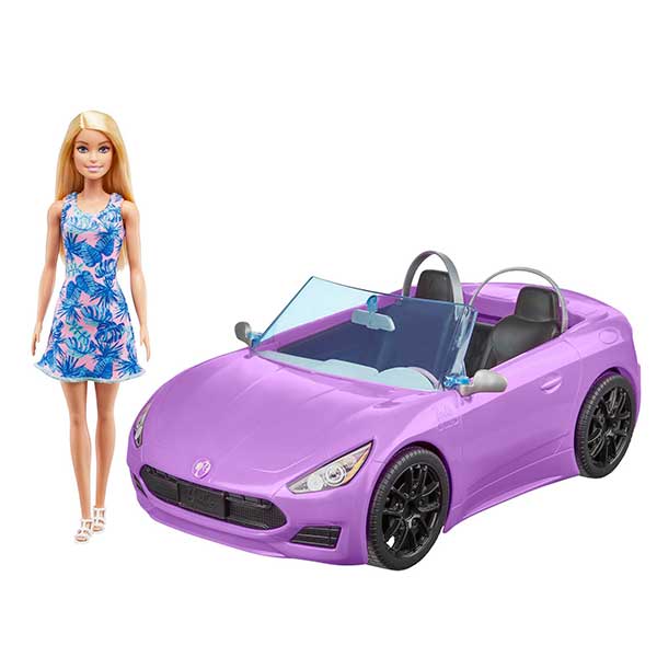 Barbie Muñeca con Coche Descapotable - Imagen 1