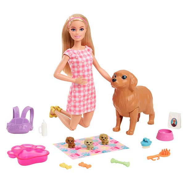 Boneca Barbie e sus Perritos Surpresa