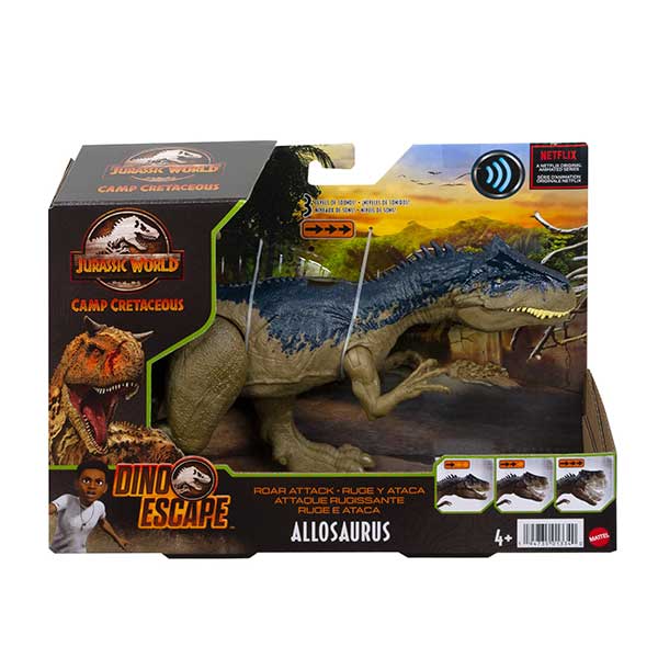 Jurassic World Figura Dinosaurio Allosaurus Ruge y Ataca - Imagen 5