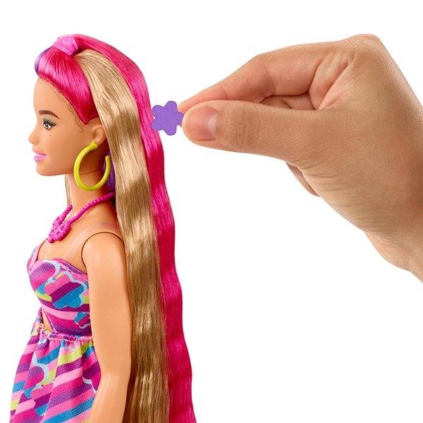 Barbie Totally Hair Pelo extralargo Flor - Imagen 3
