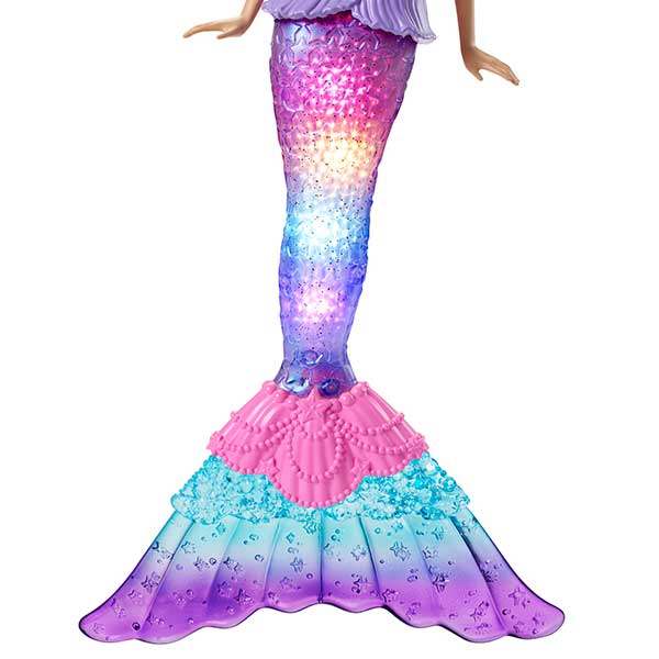 Barbie Dreamtopia Malibu Sereia Luzes Mágicas Boneca loira - Imagem 5