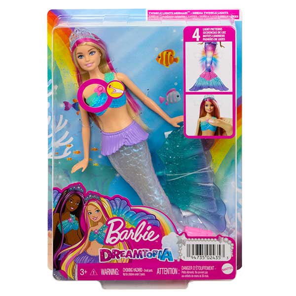 Barbie Dreamtopia Malibú Sirena con luces de colores - Imagen 6