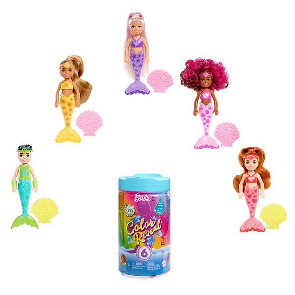 Barbie Chelsea Color Reveal Sirena arcoíris - Imagen 1
