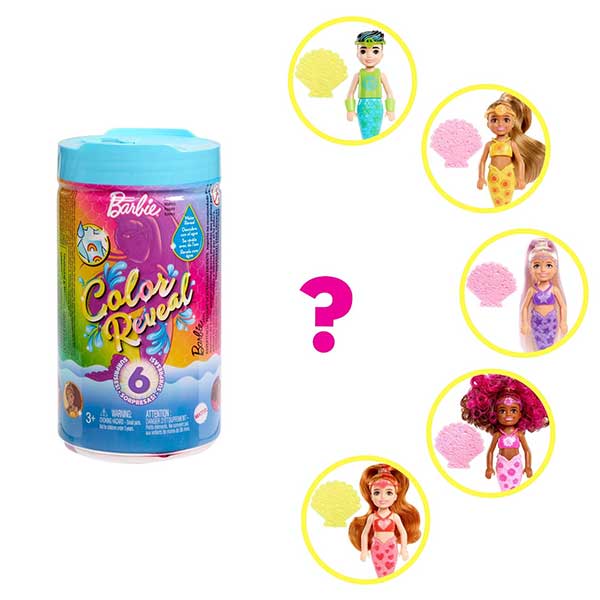 Barbie Chelsea Color Reveal Sirena arcoíris - Imagen 2