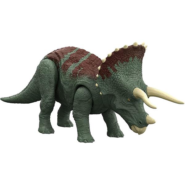 Jurassic World Figura Dinossauro Triceratóp Ruge e ataca com sons