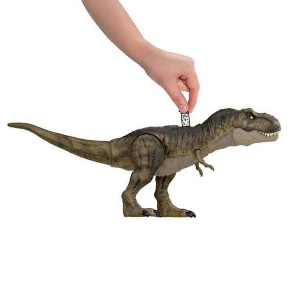 Jurassic World Figura Dinosaurio T-Rex Golpea y Devora - Imagen 2