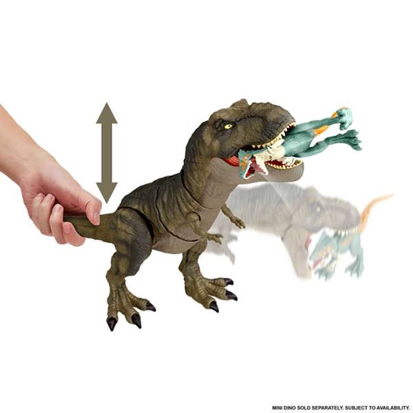 Jurassic World Figura Dinosaurio T-Rex Golpea y Devora - Imagen 6