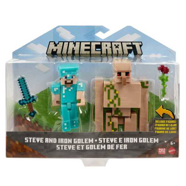 Minecraft Pack de 2 Figuras Steve e Iron Golem - Imagem 5