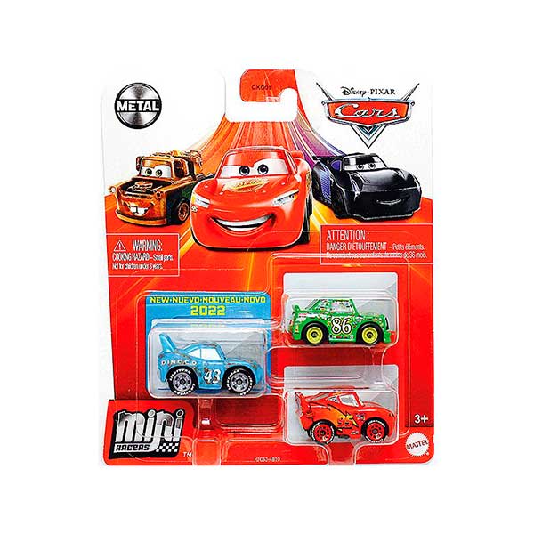 Disney Cars Racers 3 Mini Carros Kings LR Damage King - Imagem 1