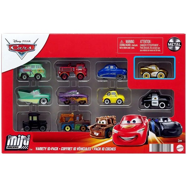 Cars Pack 10 Carros Mini Racers #6 - Imagem 1