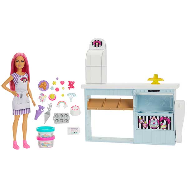 Barbie Playset De Padaria Com Boneca E Acessórios 4 Years Multicolor