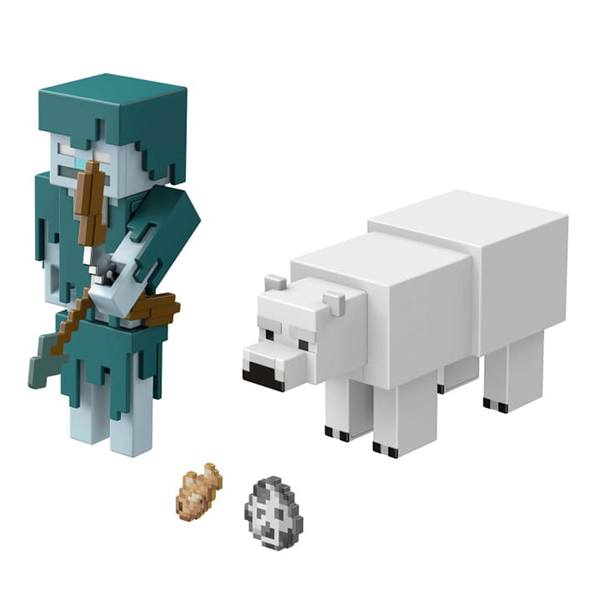 Minecraft Figura Esqueleto vs Oso Polar - Imagen 1
