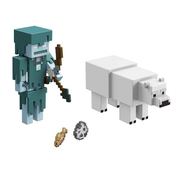 Minecraft Figura Esqueleto vs Oso Polar - Imagen 2
