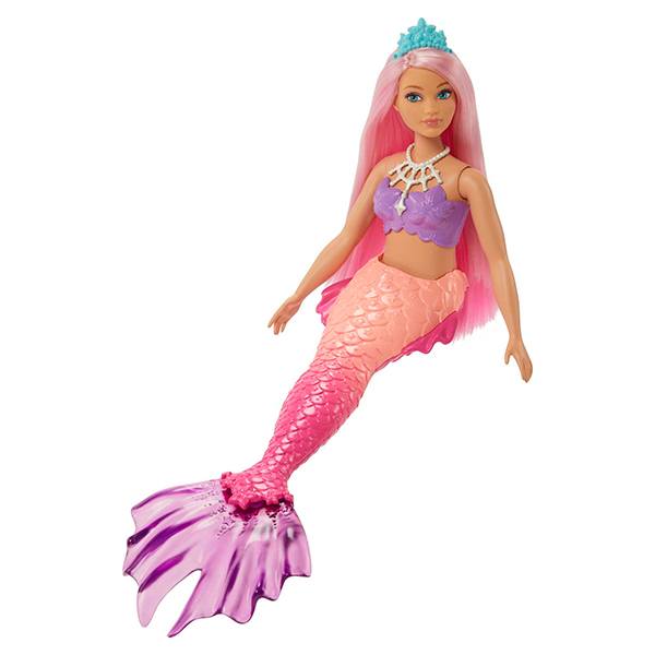 Barbie Dream Muñeca Sirena Cola Salmón - Imagen 1