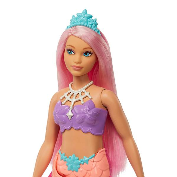 Barbie Dream Muñeca Sirena Cola Salmón - Imagen 2
