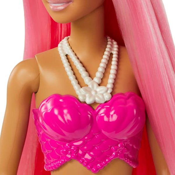 Barbie Dream Muñeca Sirena Cola Rosa - Imagen 1