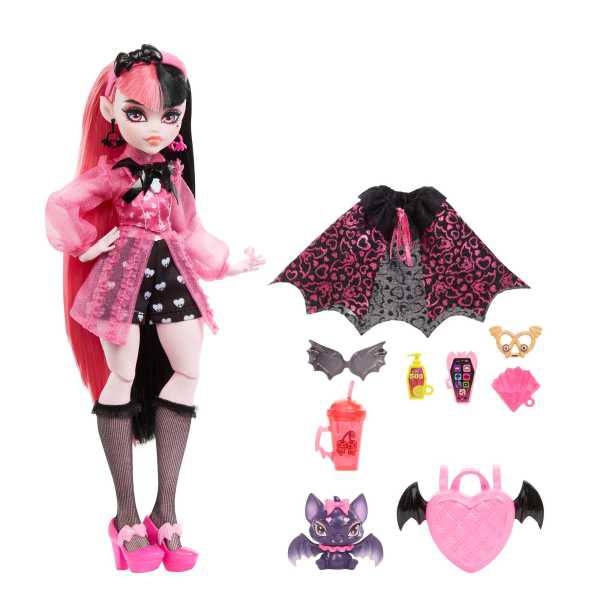 Boneca Articulada com Acessórios - Monster High - Skulltimates Secrets -  Draculaura - Mattel