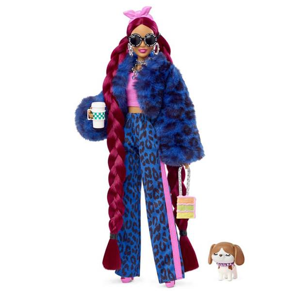 Barbie Extra Muñeca Chándal leopardo azul - Imagen 1