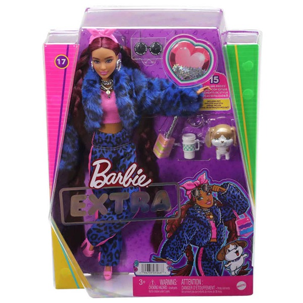 Barbie Extra Muñeca Chándal leopardo azul - Imagen 3