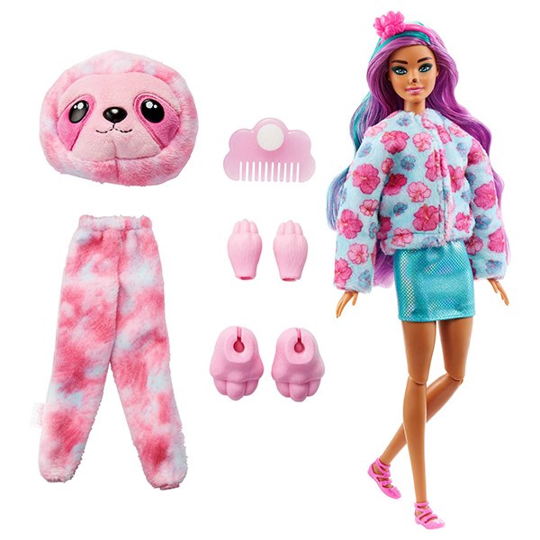 Barbie Cutie Reveal Muñeca Fantasía Perezoso - Imagen 2