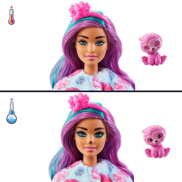 Barbie Cutie Reveal Muñeca Fantasía Perezoso - Imagen 3