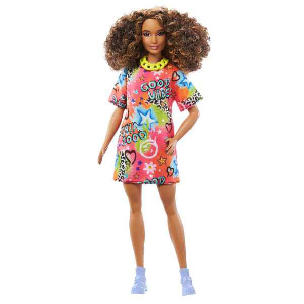 Barbie Fashionista com cabelo cacheado