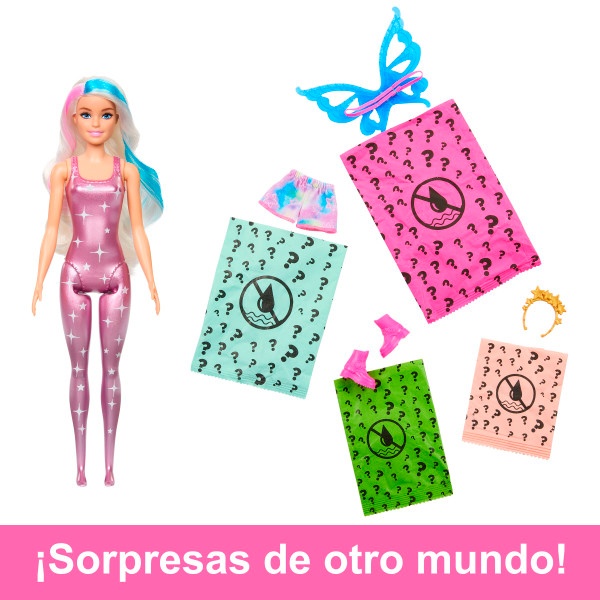 Barbie Muñeca Color Reveal Galaxia Arcoíris - Imagen 6