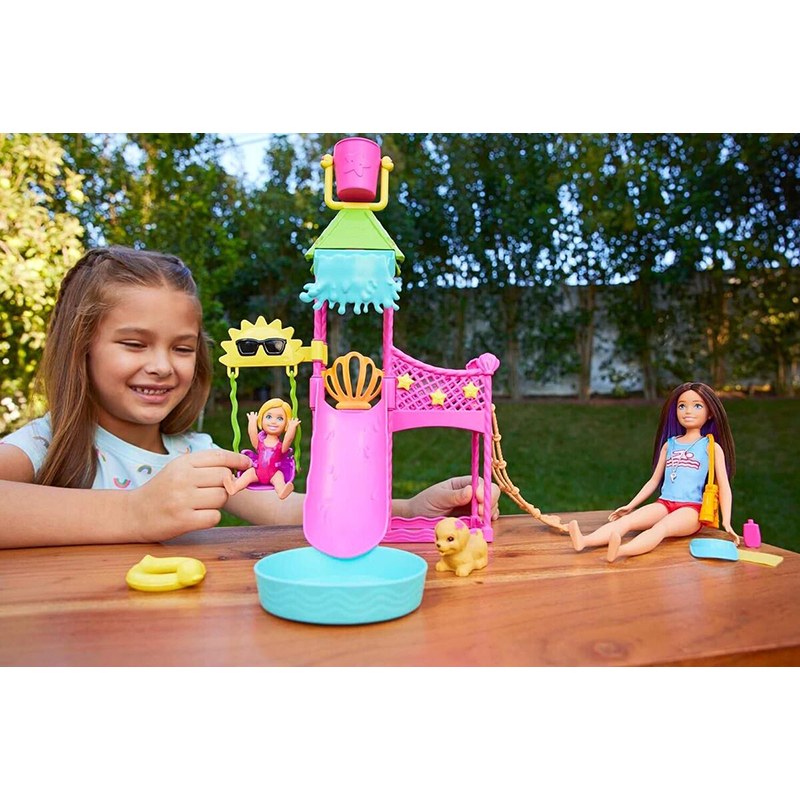 Barbie Skipper Boneca Babysitter Conjunto Parque Aquático - Imagem 