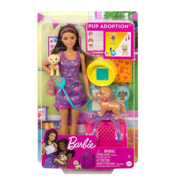 Barbie Adopta perritos vestido morado - Imagen 5
